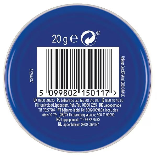 Vaseline Lip Therapy Lip Balm Tin 20g