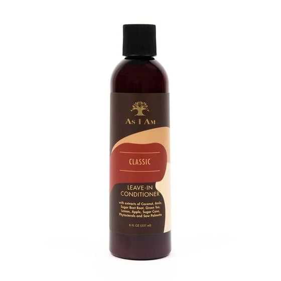 As I Am leave-in conditioner bottle on a white background