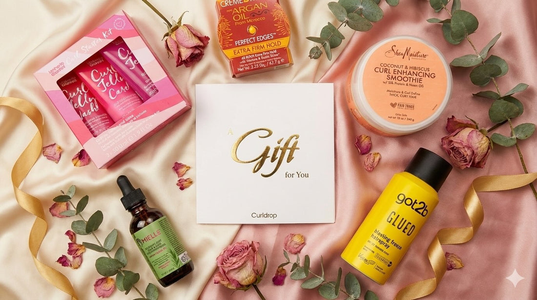 Gold Raised Foil Curldrop Gift Card